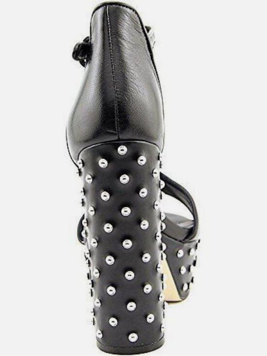 NWOB Rebecca Minkoff Rosa Black Leather Studded Platform Heels